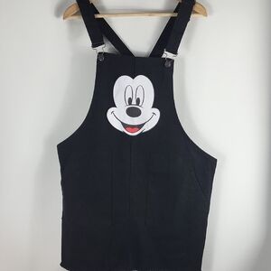 Mickey Mouse Black Denim Overall Skirt